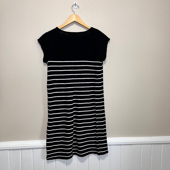 Soft Joie black and white knit striped dress - Picture 3 of 4